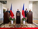Tisková konference po jednání s prezidentem Petrem Pavlem. (28. bezna 2024)