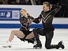 Natálie a Filip Taschlerovi bhem svého rytmického tance na mistrovství v...
