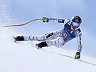 Ester Ledecká na trati super-G v Saalbachu.