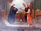 Jeden ze zrestaurovaných obraz z cyklu Ze ivota sv. Jana z Boha, který visí...