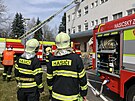 Por provozn budovy v arelu nemocnice v Jablonci nad Nisou (27. 3. 2024)