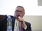 Ruský expremiér a kritik Putinova re�imu Michail Kajsanov na p�edná�ce v Brn�...