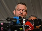 Pedseda slovenského parlamentu Peter Pellegrini pi vyjádení k výsledkm...