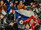 Hradecká Malovická aréna fandí Lvíatm proti Islandu. (26.3.2024).