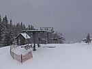 Zábr z webkamery ze Skiportu Velká Úpa (25. bezna 2024)