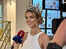 Miss Czech Republic 2022 Krystyna Pyszková bhem rozhovoru pro iDNES.tv