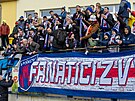 Vykovtí fanouci na stadionu v Drnovicích