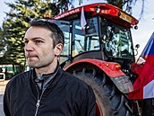 Prezident Agrární komory �R Jan Dole�al dorazil na protestní jízdu do Trutnova,...