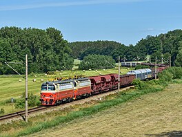 Dv� retro laminátky, 230 061-4 a 230 091-1, vyfocené u obce Hajská dne 17....