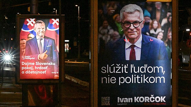 Pedvolební reklamy v Bratislav (23. bezna 2024)