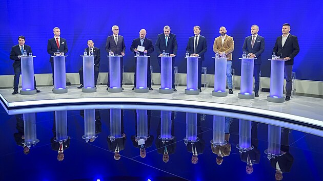 Debata slovenských prezidentských kandidát v televizi RTVS (20. bezna 2024)