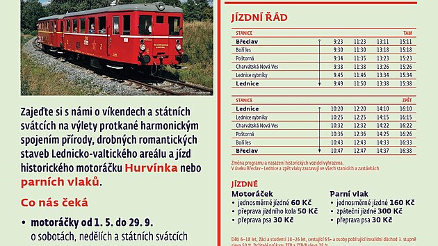 Plakt akce Historickmi vlaky do Lednice