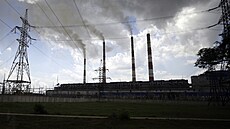 Elektrárna v Novoerkassku na jihozápad Ruska (22. ervence 2016)