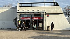 Uzav�ená stanice metra C Vltavská (22. b�ezna 2024)