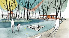 V parku se po�ítá t�eba s obnovením vodní nádr�e a lep�í prací s vodou obecn�,...