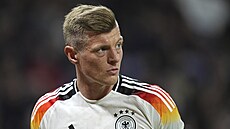 Nmecký reprezentant Toni Kroos bhem utkání proti Francii.