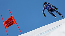 Ester Ledecká pi tréninku na sjezd v Saalbachu