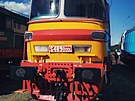 elo elektrické stídavé lokomotivy S489.0001 (230.001-0) v retro nátru bhem...