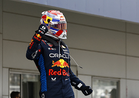 Radost Maxe Verstappena po dokonení Velké ceny Japonska.