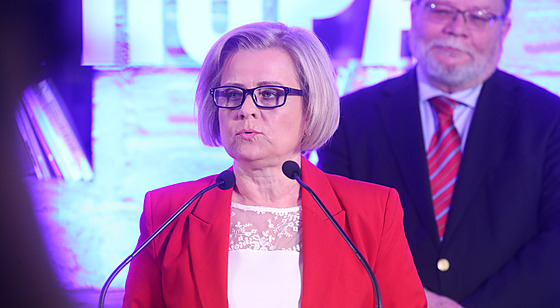 Veronika Vrecionová a Alexandr Vondra p�i zahájení kampan� koalice SPOLU k...