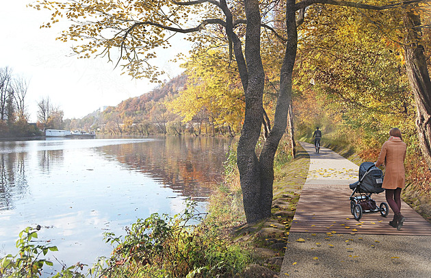 U břehu Vltavy vznikne nová stezka pro pěší i cyklisty. Stromy se kácet nebudou