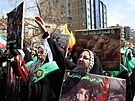 Demonstrace v Teheránu proti Izraeli, který zaútoil na íránský konzulát v...