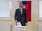 Kandidát Peter Pellegrini odvolil v Rovince. (6. dubna 2024)