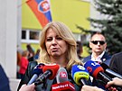 Slovenská prezidentka Zuzana aputová odvolila v Penzinku, kde ije. (6. dubna...