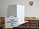 Pípravy na druhé kolo prezidentských voleb v Trenín na Slovensku (5. dubna...