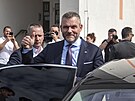 Petr Pellegrini bhem voleb v Rovince (6. dubna 2024)