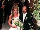 Brooke Shieldsová a Andre Agassi se vzali v Pebble Beach 19. dubna 1997.