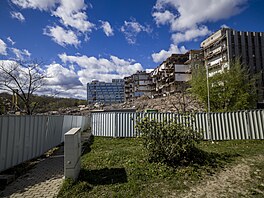 Bourání budovy CETIN, nkdy nazývané praský Mordor (2. dubna 2024)