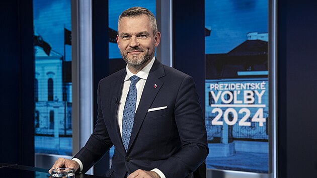 Vtz prezidentskch voleb Peter Pellegrini navtvil televizi JOJ. (7. dubna...