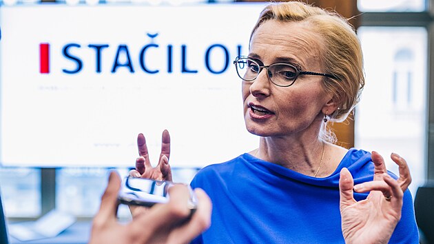 Pedsedkyn KSM, europoslankyn Kateina Konen, kter vede kandidtku STAILO! ve bobch do Evropskho parlamentu.