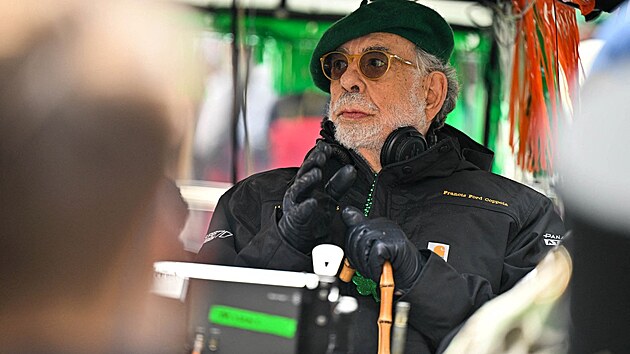 Reisr Francis Ford Coppola bhem naten filmu Megalopolis (11. bezna 2023)