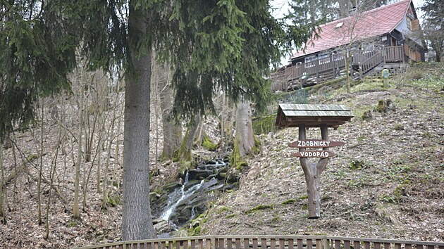 Vodopd ve Zdobnici v Orlickch horch (13. bezna 2024)