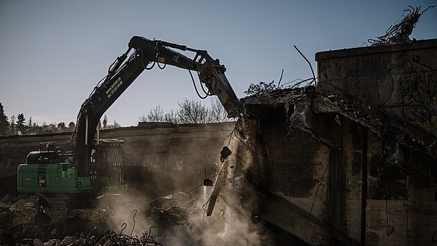 Zahjen demolice Libeskho mostu (4. dubna 2024)