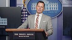 Richard Grenell b�hem tiskové konference ve Washingtonu (4. zá�í 2020)