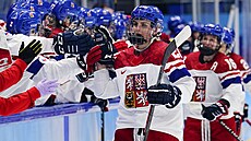 �eské hokejistky na olympijských hrách v Pekingu p�i druhém vystoupení v...