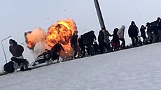 Ukrajinský dron zasáhl závod na montá� dron� �áhed ve m�st� Jelabuga v Tatarské...