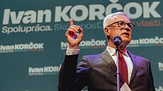 Slovenský prezidentský kandidát Ivan Korok uznal prohru. (6. dubna 2024)