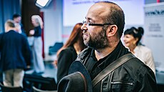 Bloger Vidlák, vlastním jménem Daniel Sterzik p�i p�edstavení kandidátky...