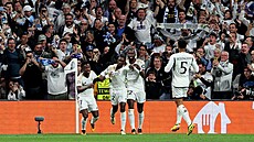 Radost fotbalist� Realu Madrid z gólu do sít� Manchesteru City.