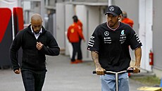 Lewis Hamilton po tréninku na Velkou cenu Japonska
