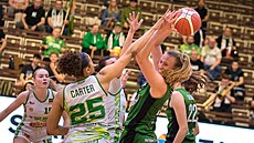 Elissa Cunaneová ze abin Brno doskoila v souboji s Tylinn Carterovou z KP...