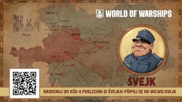 Do hry World of Warships vstupuje prvn� �esk� velitel, �vejk