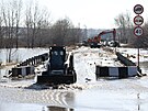 V ruském Kurganu stoupá hladina eky Tobol. (15. dubna 2024)