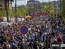 Prask plmaraton startoval v nov lokalit - u Holeovick trnice. Na tra...