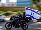 Motorkái se v Tel Avivu úastní akce Jízda pro nadji na podporu rukojmích...
