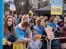 Ukrajinská demonstrace v Berlín u píleitosti druhého výroí ruské války...